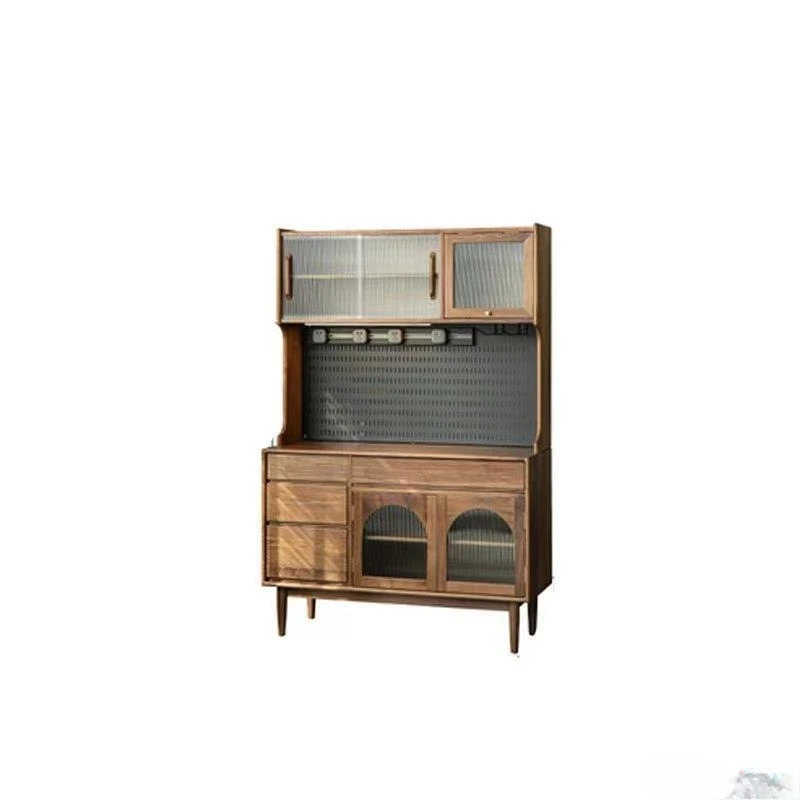 

Black walnut solid wood dining side cabinet Modern simple multi-functional storage cabinet