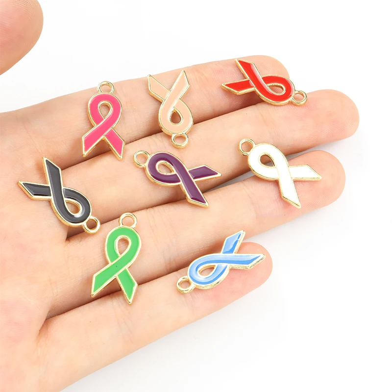 20 pezzi di ciondoli smaltati con nastro colorato fai da te servizio pubblico campagna accessori per gingillo collana orecchini con bracciale