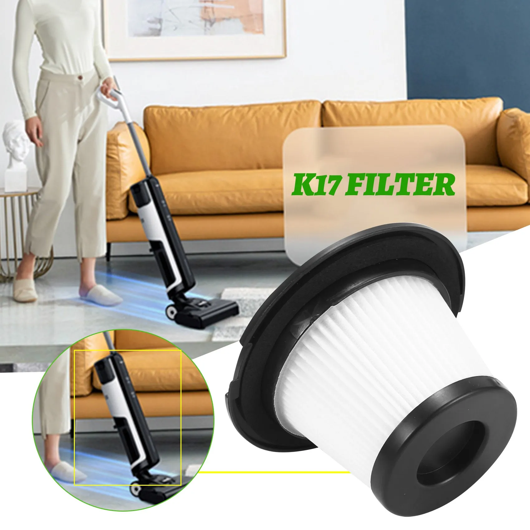 ABRW-4 Set Replacement Filters Strainer Screen For Moosoo K17 Cordless Vacuum Cleaner Replace Filter Parts