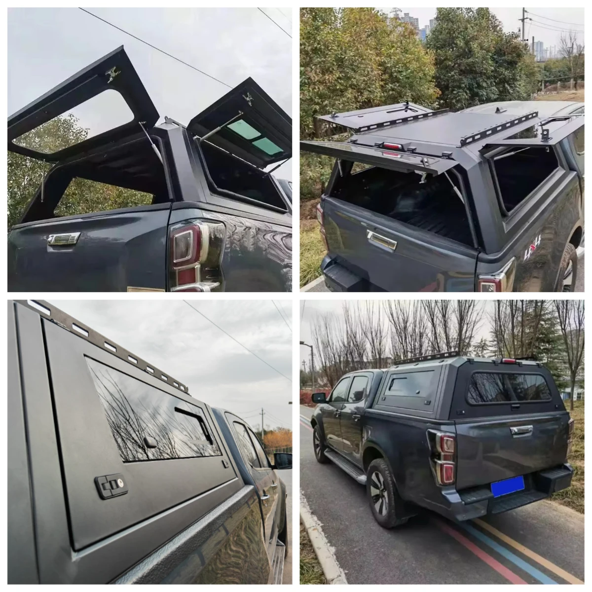 

ISUZU DMAX Hardtop Aluminum Offroad Ute Truck Bed Canopy Manual Operation Waterproof Sliding Panel Pickup Tailbox with Locking