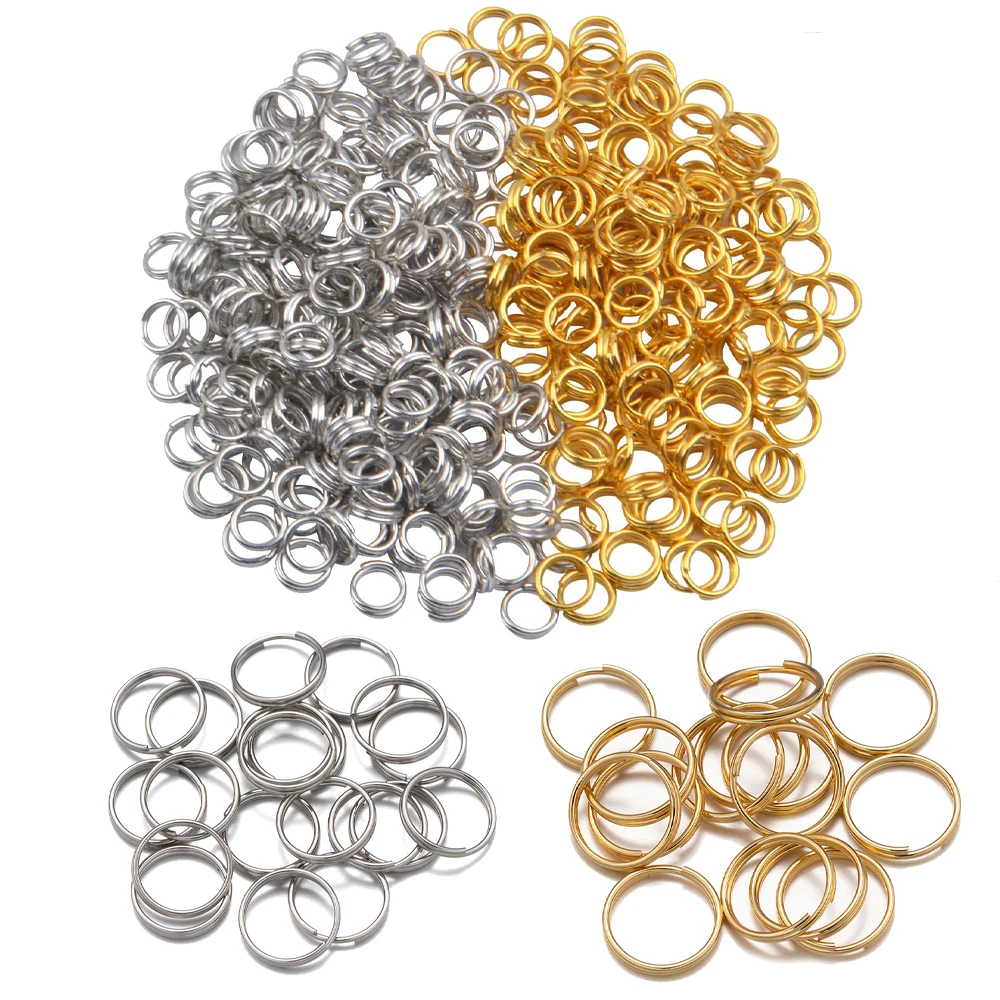 

50/100Pcs Hypoallergenic Stainless Steel Split Open Double Loop Jump Rings For DIY Jewelry Making Necklaces Bracelet Connector