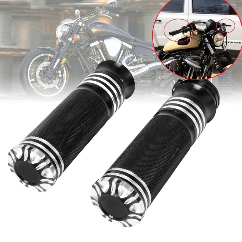 

For Harley Retro Modified 25mm Universal Handlebar Grips Rubber