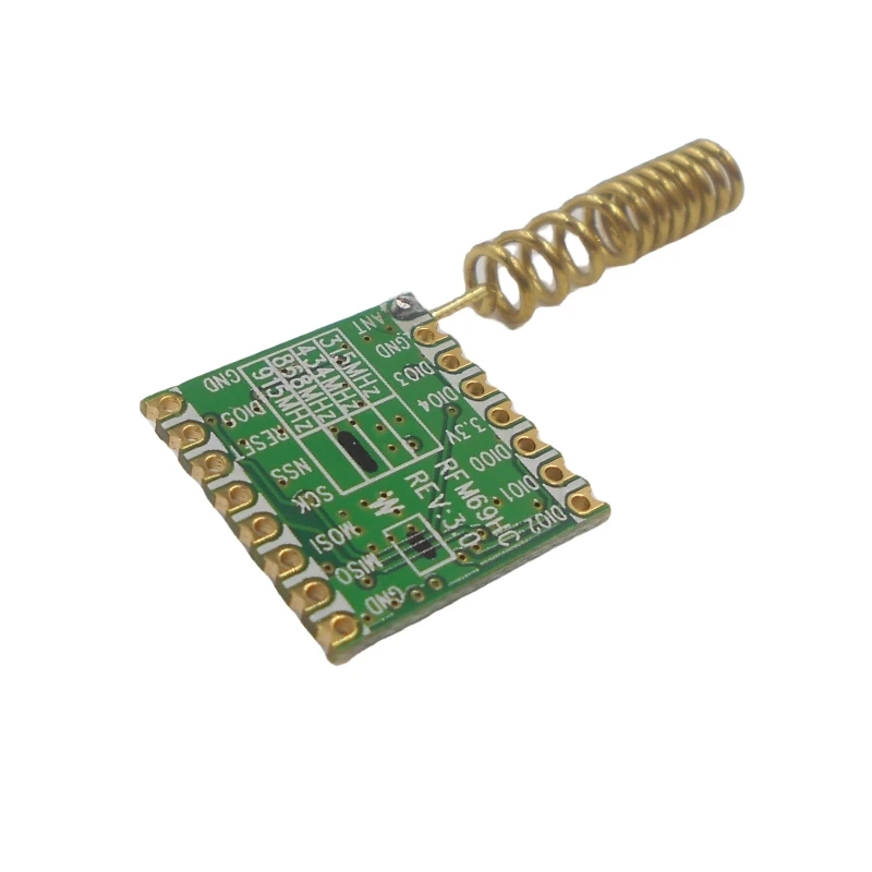 RFM69hcw 433/868/915mhz With antenna Lora module FSK Wireless Transceiver Module SX1231 16*16mm