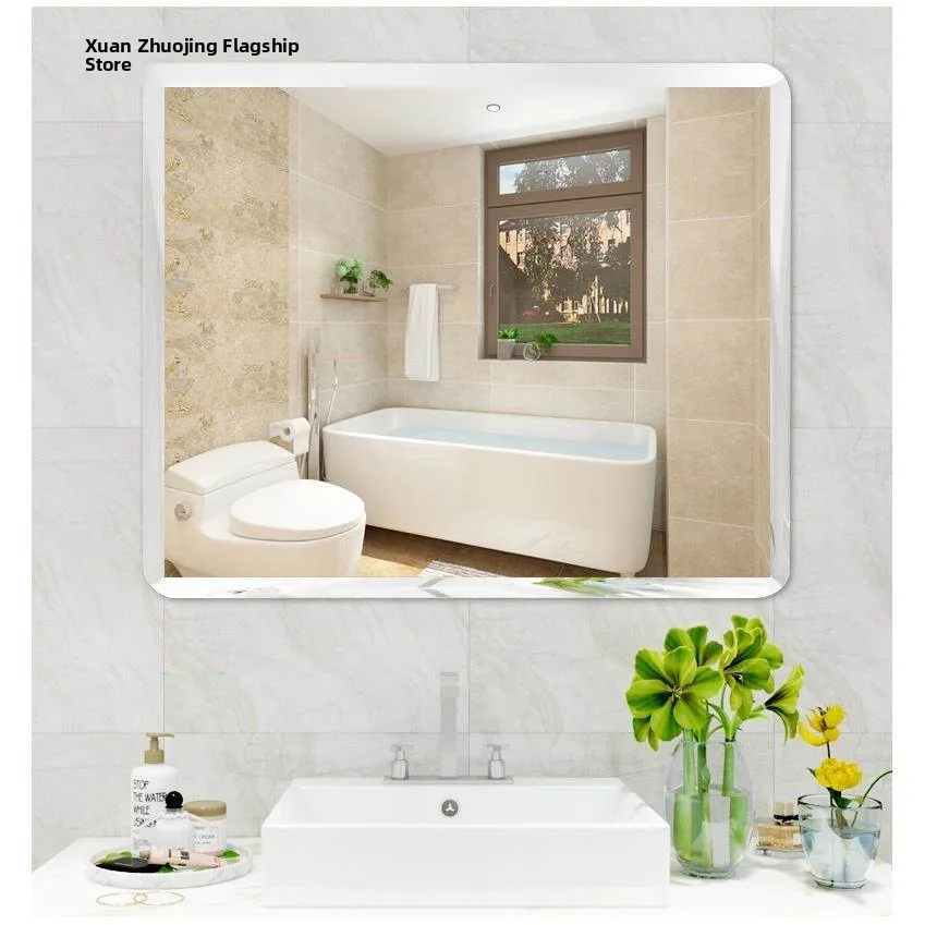 

Bathroom Decorative Half Body Makeup Mirror European Style Hotel Washroom Wall Hanging No Frame Silver Mirror Customizable