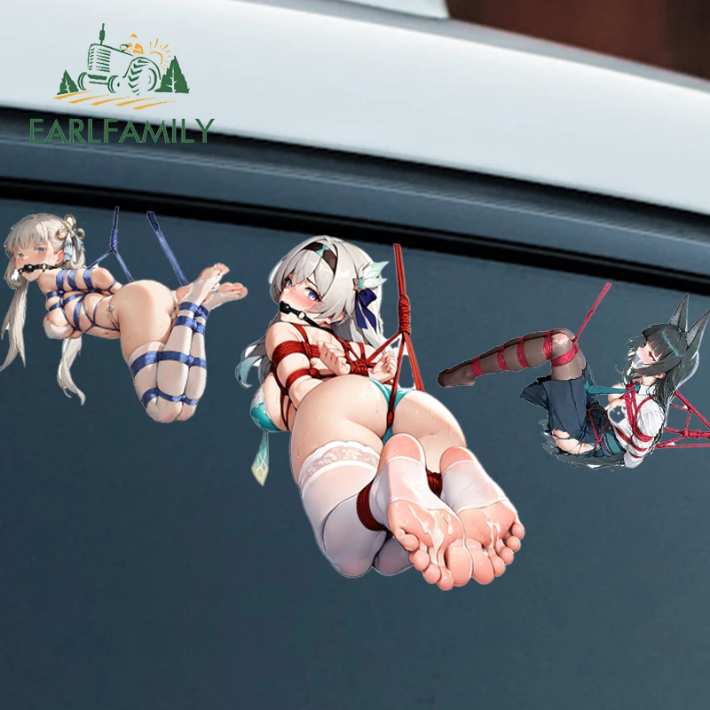 

EARLFAMILY Hentai Bundled Anime Waifu Series Car Stickers Creative Alluring Computer Windshield Decals Vinyl Car Accessories