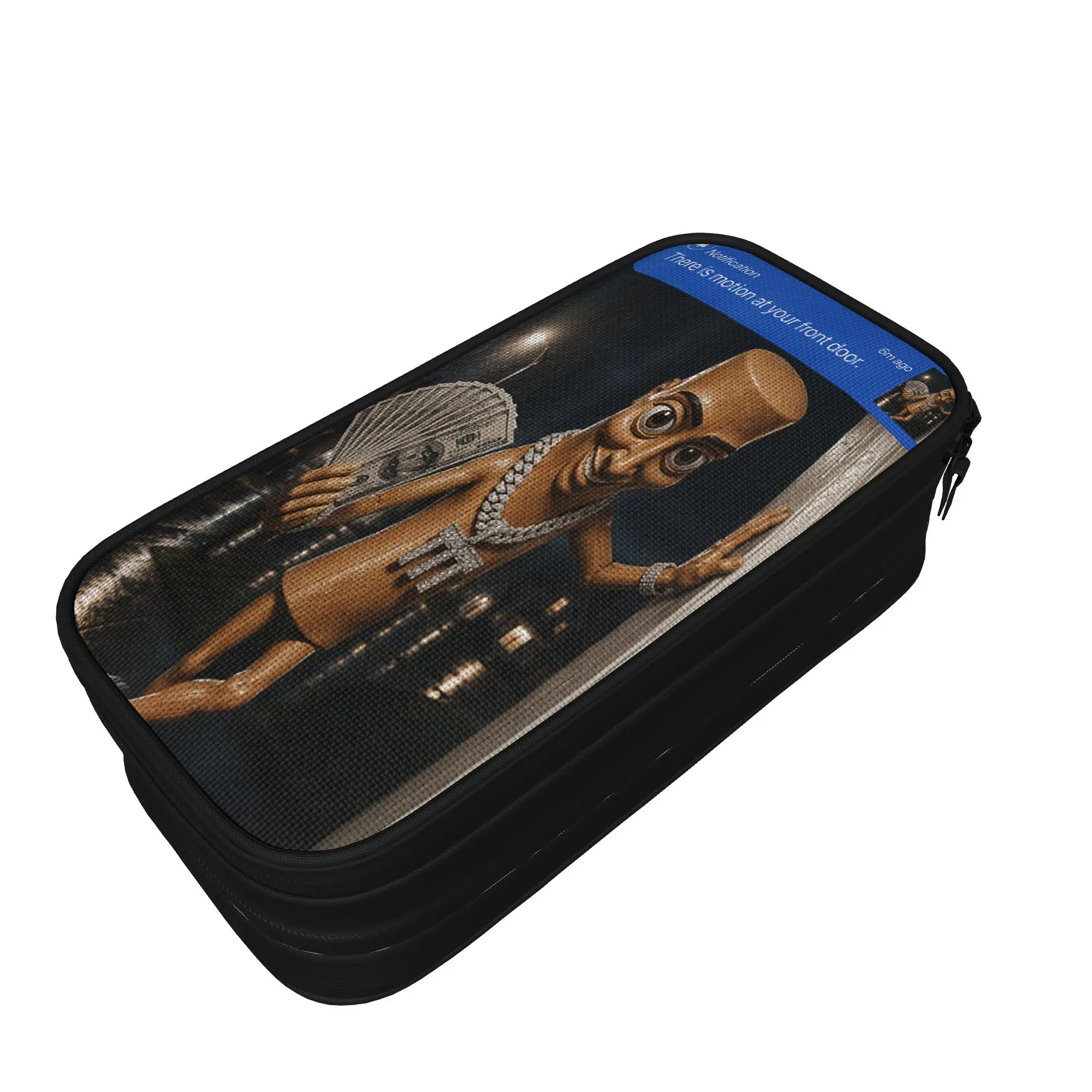 Cool Pencil Case There is Motion at Your Front Tung Tung Tung Sahur Money Pencil Box School Pencil Cases Kids School Supplies