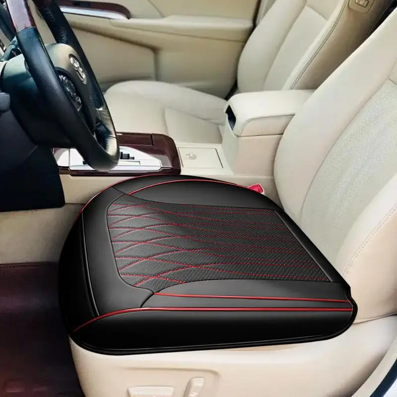 Bantal kursi pengemudi mobil, Booster kursi berkendara mobil Anti-Slip Auto nyaman kulit imitasi untuk berbagai kursi