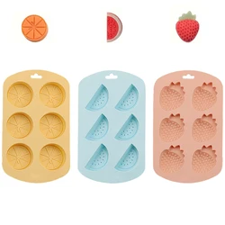 Nordic Colours Watermelon Strawberry Lemon DIY Food Grade Flexible Easy Release Silicone Fondant, Chocolate Gummy Pudding Molds