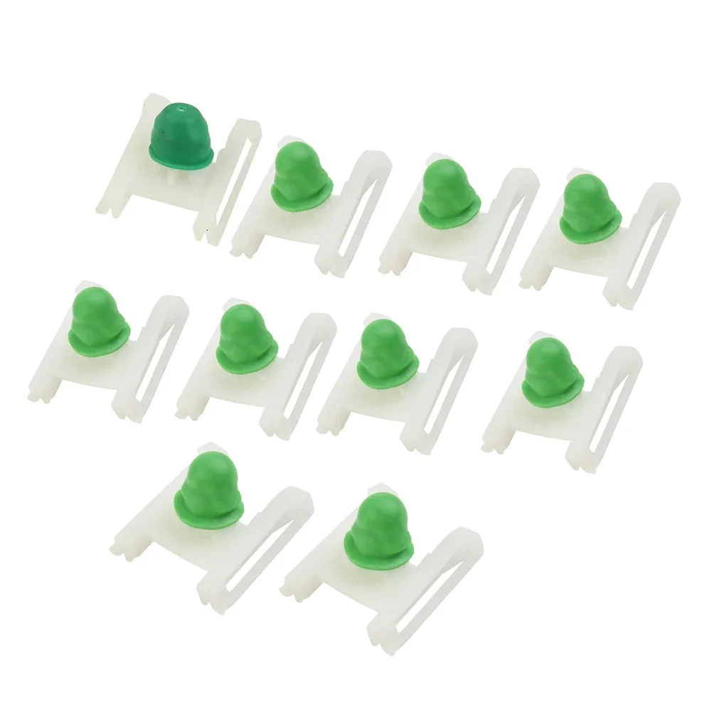 For Passat B5 10Pcs Plastic Car Door Trim Bump Strip Clips Molding Short Stem Rocker Clamp With Spout Retaining Fastener Clip