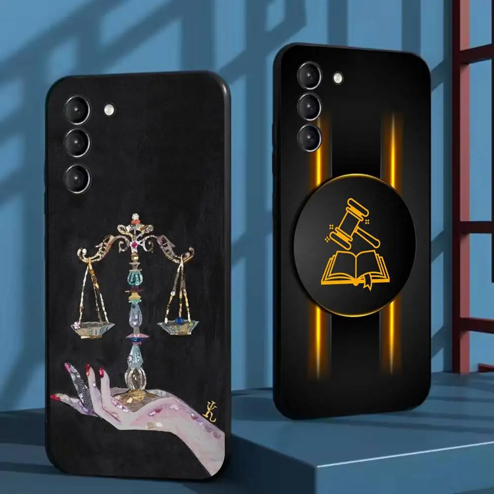 

Law Lawyer Judge Phone Case For Samsung Galaxy A73,72,51,53,52,71,22,5G,Note,J7,8,9 Soft Black Cover