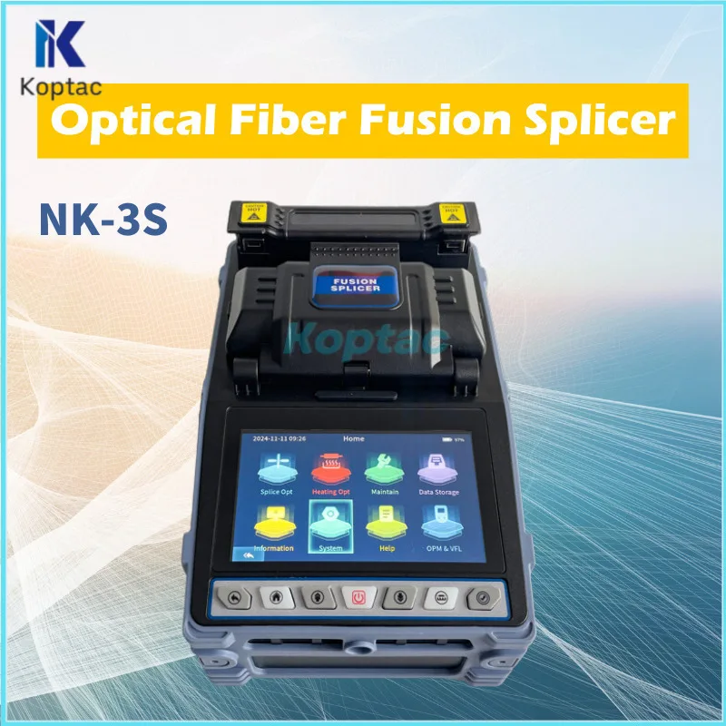 NK-3S Optical Fiber Fusion Splicer Hine Splicer Welding Device Fibre Network Connection For Single And Multi Mode Cable FTTH