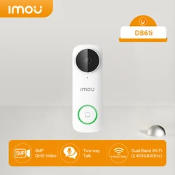 IMOU Wireless Doorbell WiFi Video Doorbells 5MP Two-way Audio Night Vision Security Door Bell IP65 Weatherproof Video Intercom