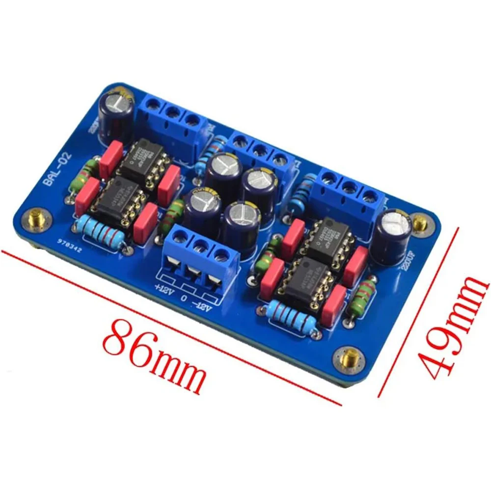 SSM2141 Balanced XLR Input To Unbalanced RCA Single-ended Signal Output DC12V-15V