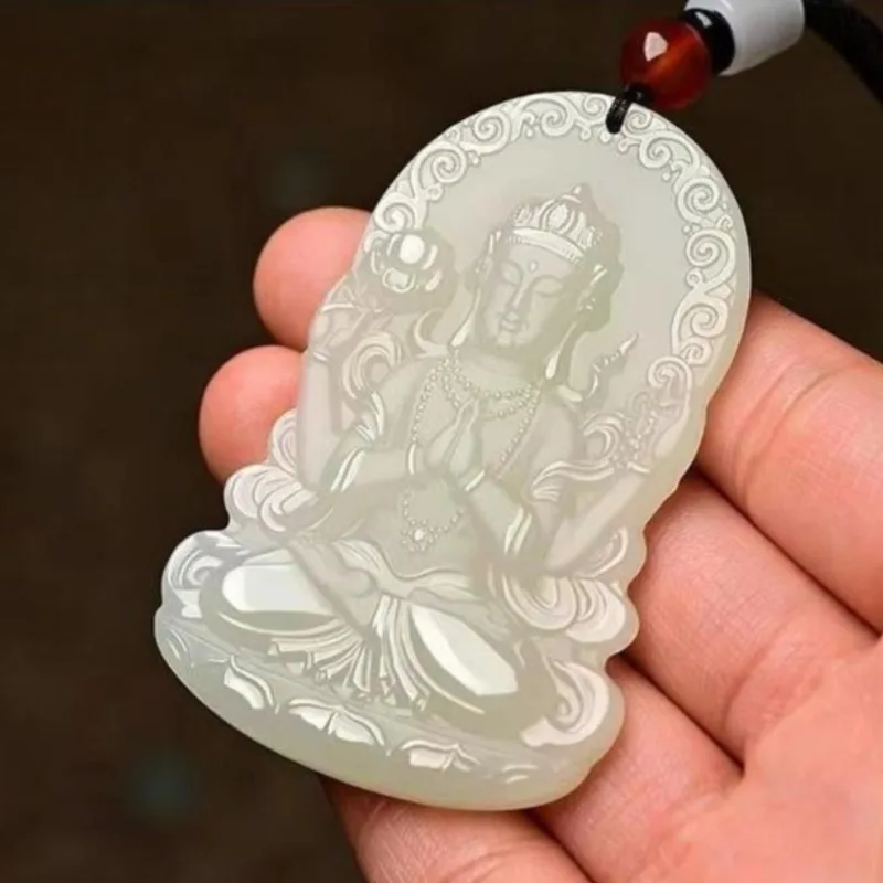 

Новый кулон в этническом стиле Гуаньинь с натуральным сапфиром для очистки воды