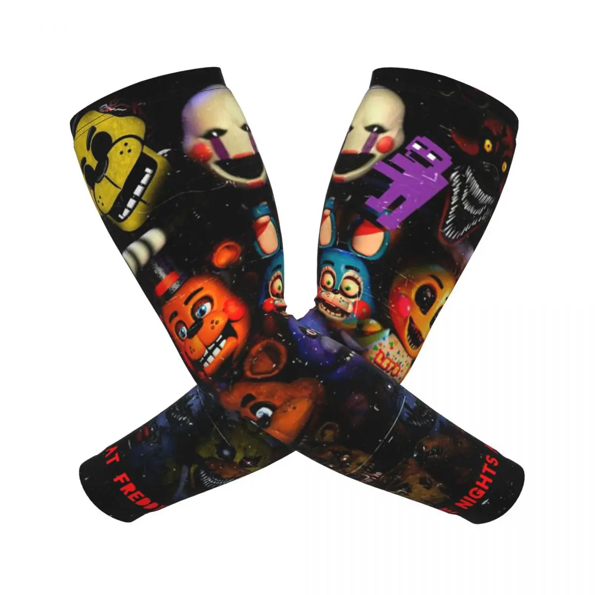 

Five N Ights At Freddy's FNAF Рукава Мужчины Женщины Защита от солнца и ультрафиолета Татуировки Прикрытие Спорт Охлаждение Велоспорт
