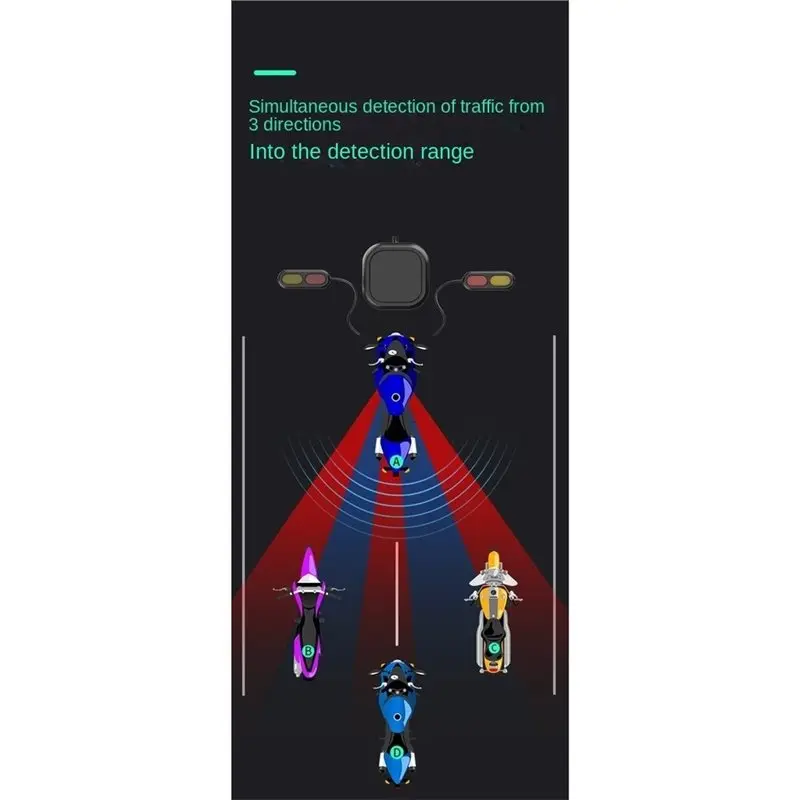 NEW HOT in Stock-Motorcycle 24Ghz Radar BSD01 BSD Safety System Blind Spot Detection IP67 Rating LED Light