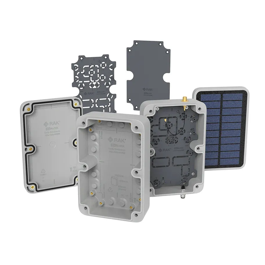 Unify Enclosure IP67 150x100x45mm with Pre-Mounted M8 5-Pin Connectors and RP-SMA Antenna