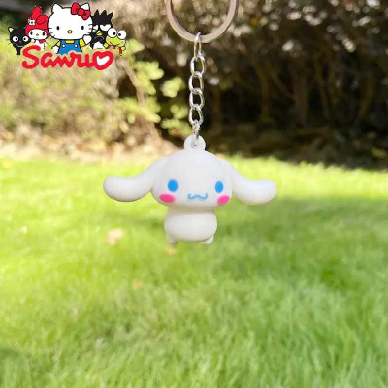 Kuromi Hello Kitty Cinnamoroll ยางนุ่ม KT พวงกุญแจตุ๊กตาแมวจี้กระเป๋ารถพวงกุญแจของขวัญวันเกิด