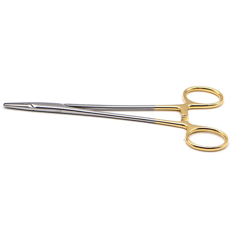 Needle Clamp TC Head Stainless Steel Orthodontic Pliers Gold Plated Handle Surgical Tools Implant Cartesian Pliers Oral Care Kit