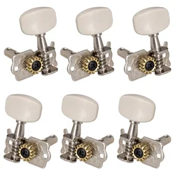 6pcs Acoustic Guitar 3L 3R Open String Button Tuning Pegs Machine Head Key Peg Tuners for Guitar Replacement Parts