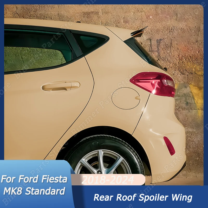 

Rear Trunk Roof Spoiler ABS Plastic Gloss Black Wing Body Trim For Ford Fiesta MK8 Standard 2018-2024 Carbon Look Decoration