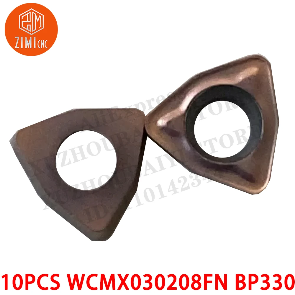 10PC WCMX030208FN BP330 WCMX U-드릴 카바이드 드릴링 인서트 WC 스타일 15-20.5 스코프 CNC 도구 금속 선반 기계식 절삭 도구