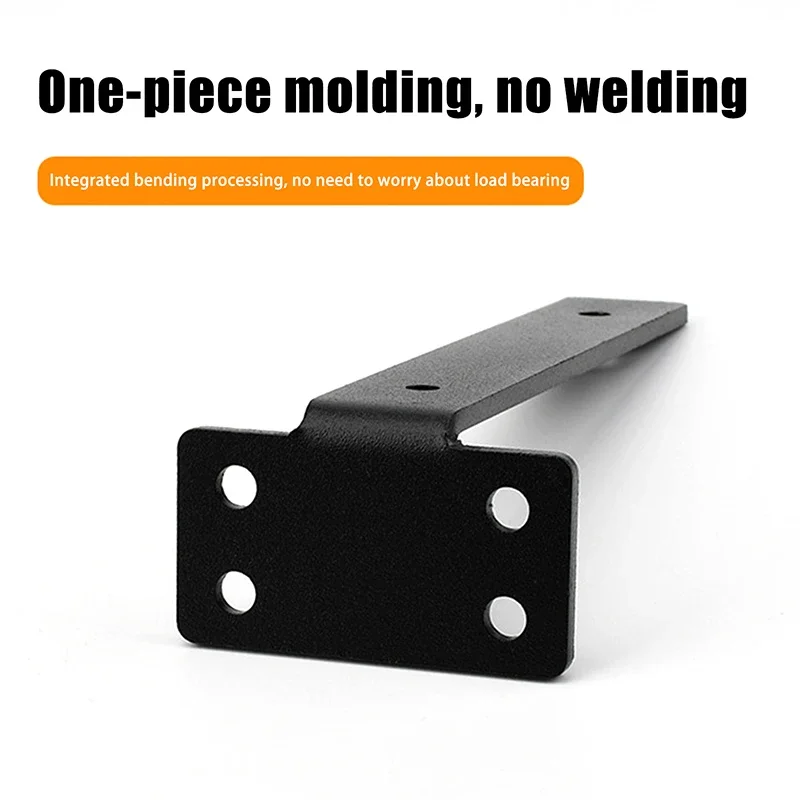 頑丈な鉄製棚セット、フローティングブラケット付き、4MMの目に見えないL字ブラケット、ホームオフィス整理用サポート