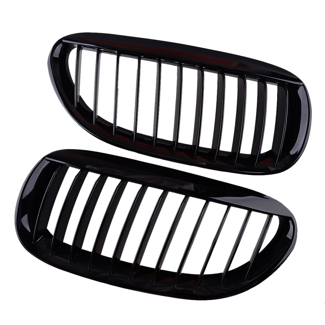 

51137008915 51137008916 2Pcs Gloss Black Front Bumper Kidney Grille Fit for BMW 6-Series E63 Coupe E64 Cabrio M6 2006 2007-2010