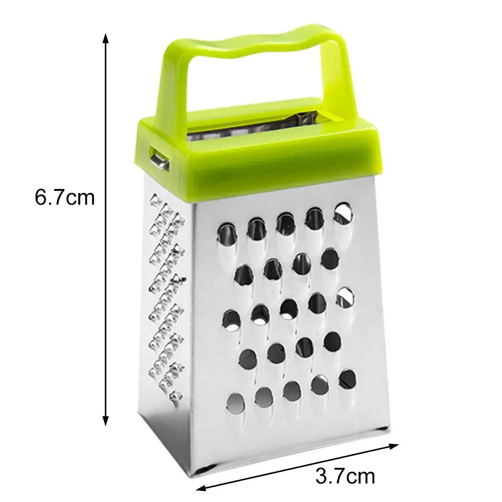 Multifunctional Mini Four-Sided Grater Slicer Stainless Steel Slicer With Non-slip Handle Kitchen Cooking Supplies