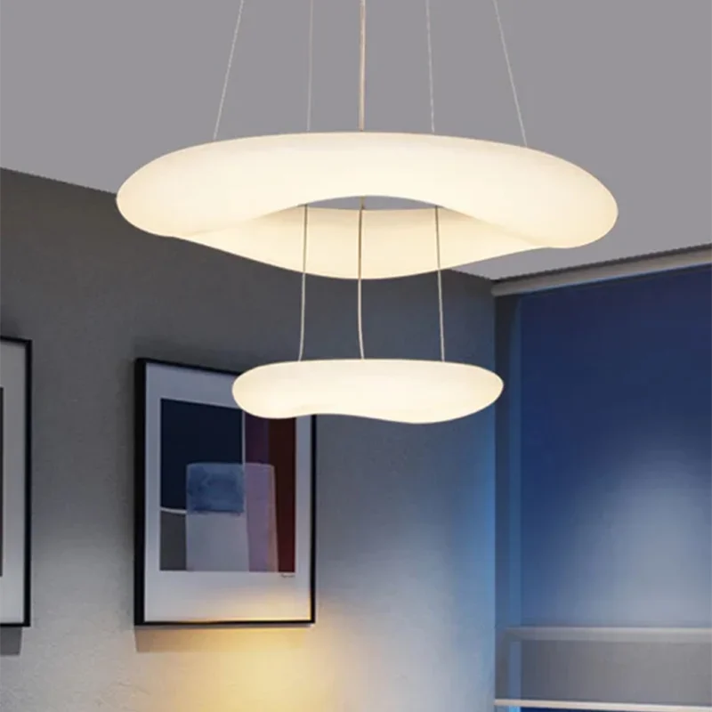โคมไฟนอร์ดิก โคมไฟระย้าเรียบง่าย ของตกแต่งบ้าน โคมไฟดีไซน์อิตาลี ทรงกลม แขวนเพดาน แสงสีขาว โคมไฟห้องนั่งเล่น ไฟเพดาน LED