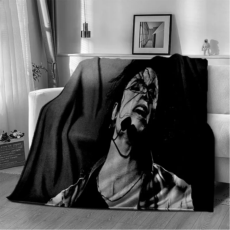 Michael Jackson Retro-Druck, hochauflösende Decke, weiche Wurfdecke für Zuhause, Schlafzimmer, Bett, Sofa, Reisen, Büro, einfarbige Decke für Erwachsene – Detail 2