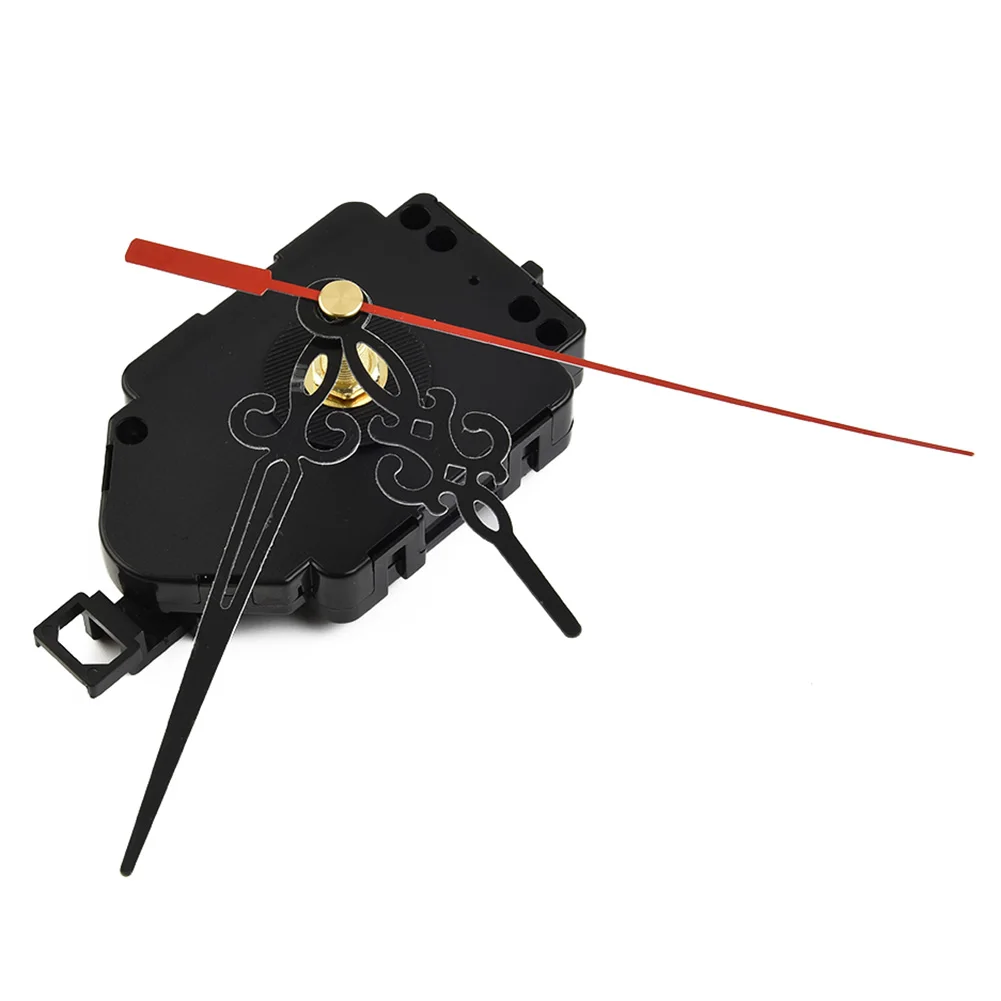 Pièces de rechange de mouvement d'horloge murale à quartz, pendule en plastique, accessoires pour la maison, noir, 4 pièces par ensemble