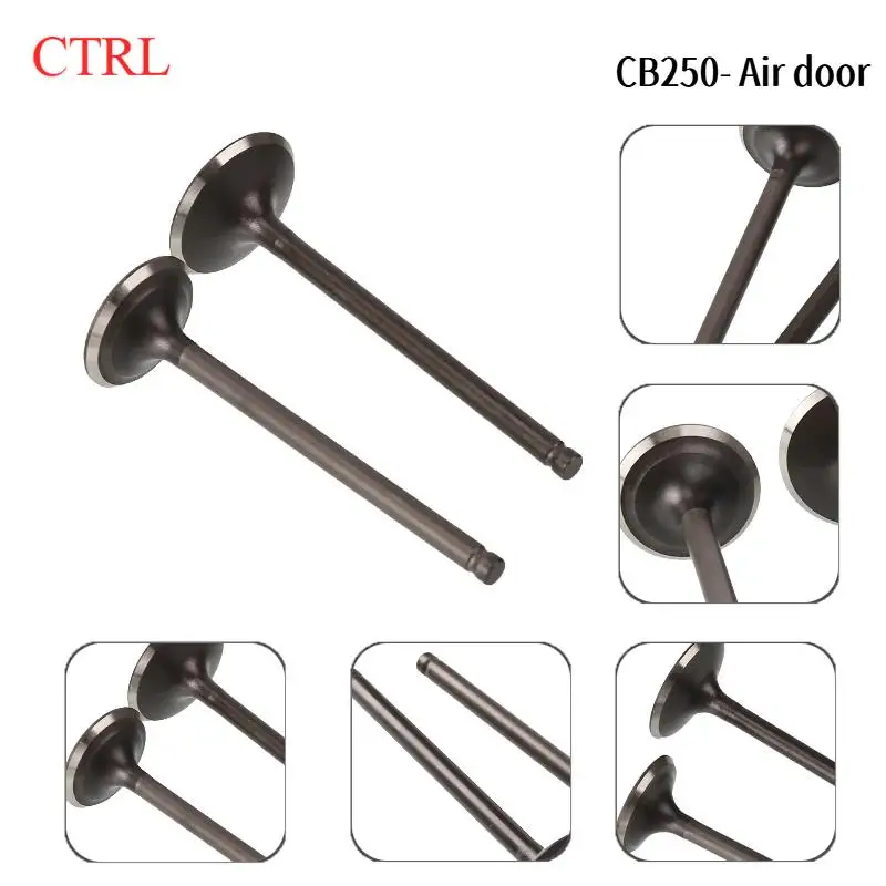 Premium Motorcycle Engine Valve Stem + Intake Exhaust Valve + Oil Seal for Zongshen CB250 CB350 250cc Engines
