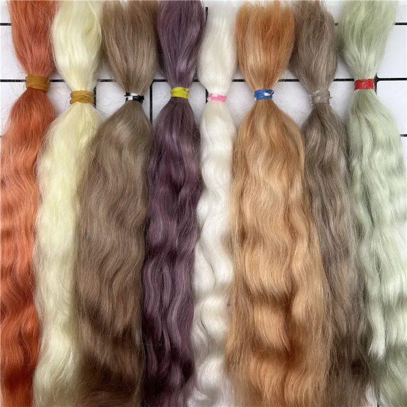 25-30cm 10gram /bag Reborn Doll mohair DIY 1/3 1/4 BJD doll wig Top Quality Reborn Doll Mohair hand rooted Doll hair Accessory