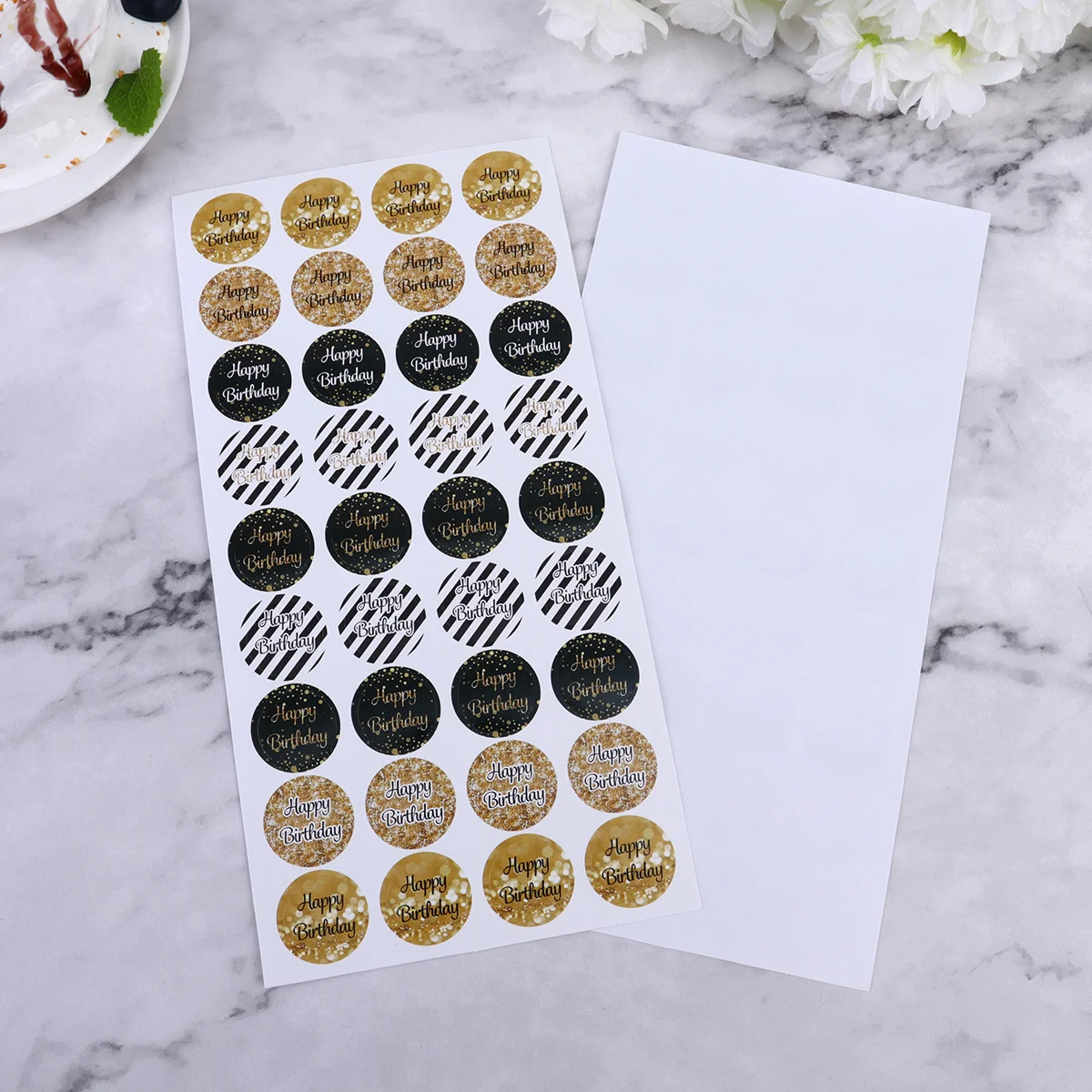 

12 Sheets Round Birthday Sealing Stickers Creative Labels Candy Bag Stickers Party Packaging Party Favor Gift Decals