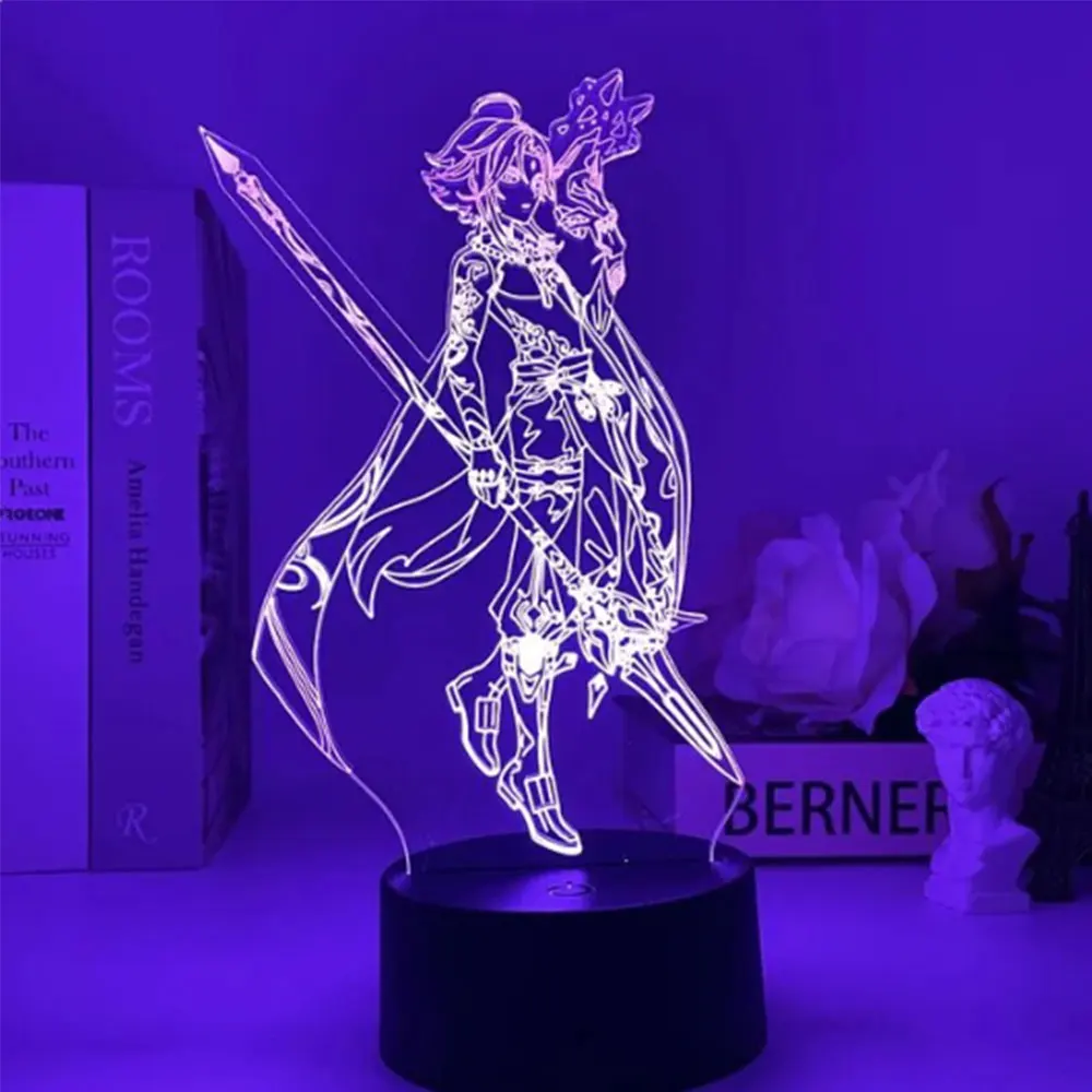 Genshin Xiao 3D Touch LED Night Light for Game Room Decor the Boys Girls Birthday Gift