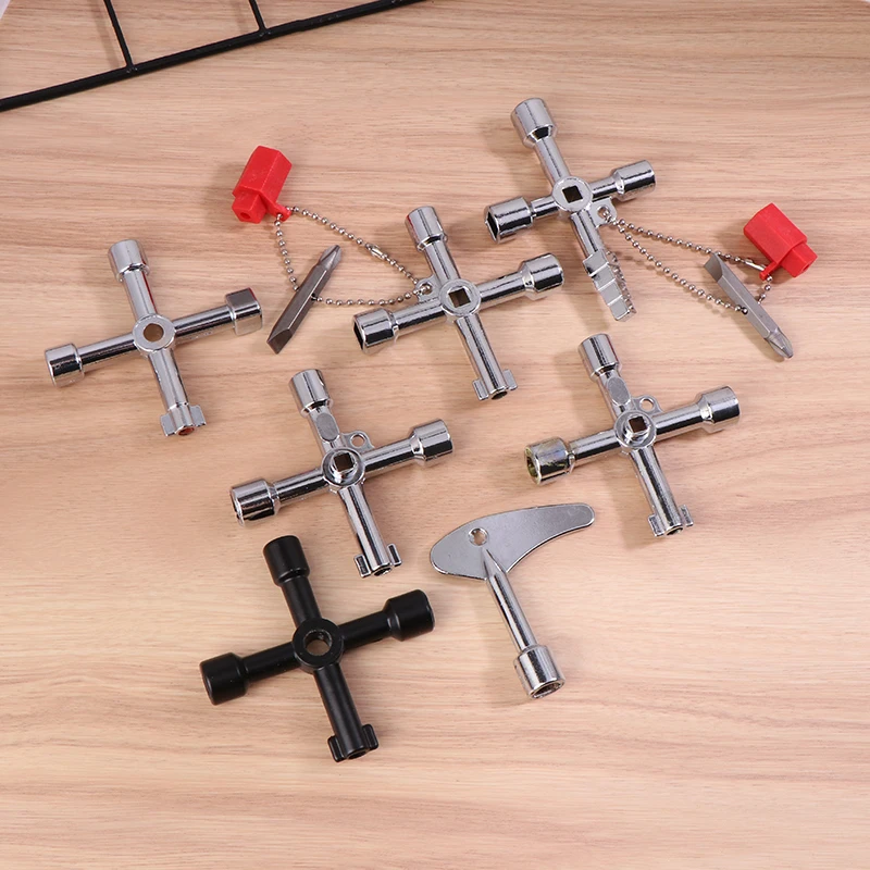 Water Meter Valve Key, Inner Triangle Wrench, Multi-purpose Tool, Electric Control Cabinet Car Elevator Cross Key Wrench