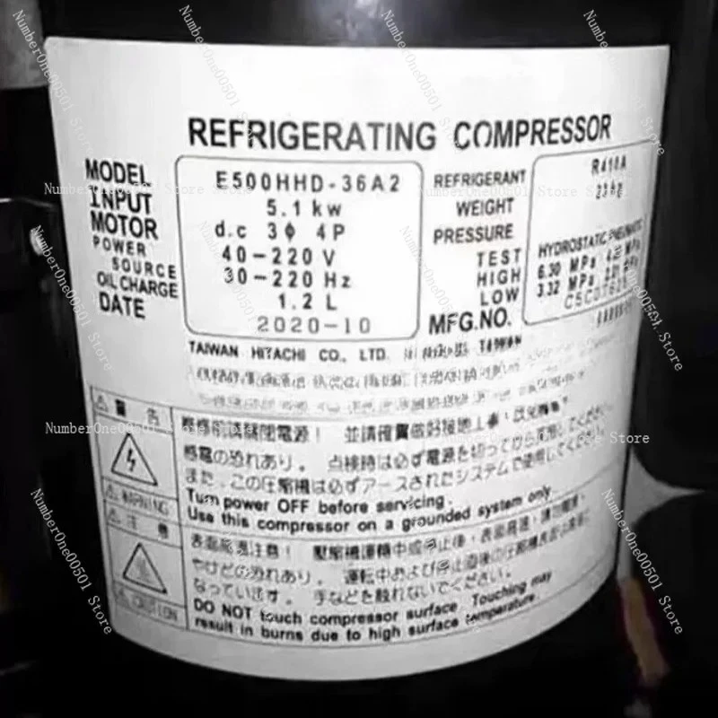 E500HHD-36A2 E500HHD-36D2 Hitachi Inverter Central Aircon Compressor, Refrigeration Replacement Accessory