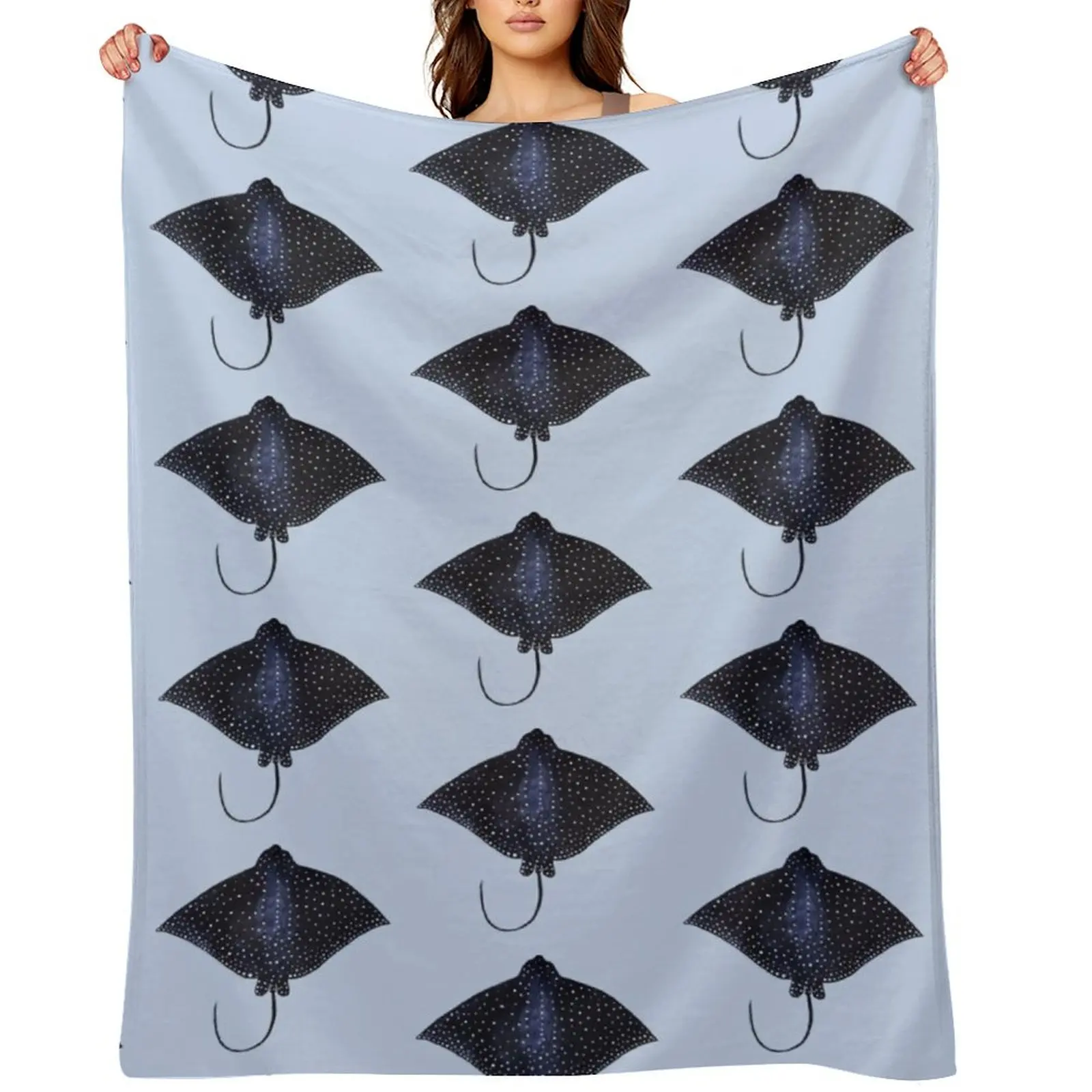 

Spotted eagle ray Throw Blanket Decoratives Plaid cosplay anime Baby Blankets