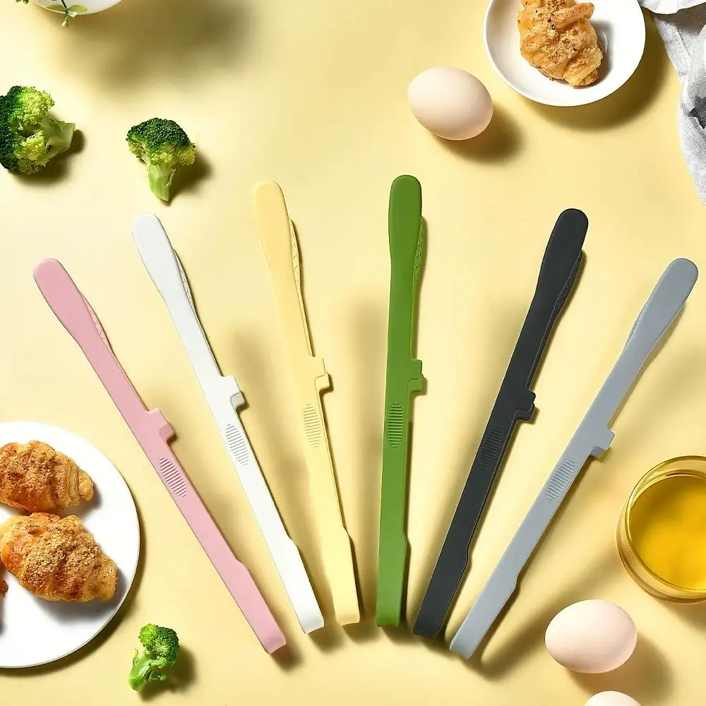 Silicone Food Toast Tongs Trivet Tongs Non-slip Heat Resistant BBQ Salad Cooking Serving Clamp Steak Pasta Clip For Kitchen 2026