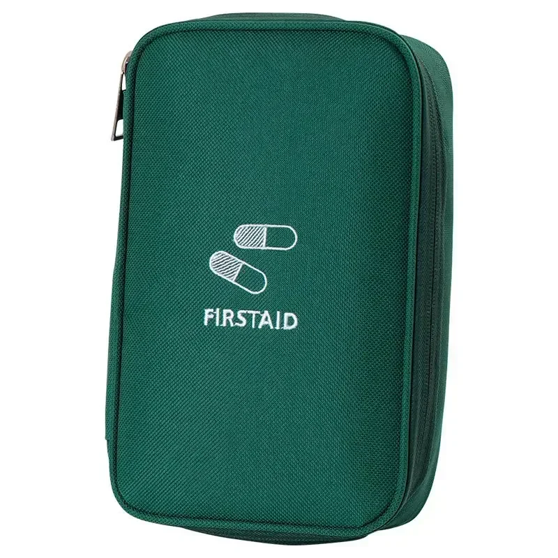 Emergency First Aid Bag Simplicity Solid Color Medical Bag Travel Medicine Durable Oxford Cloth Medicine Bag Safety Protection