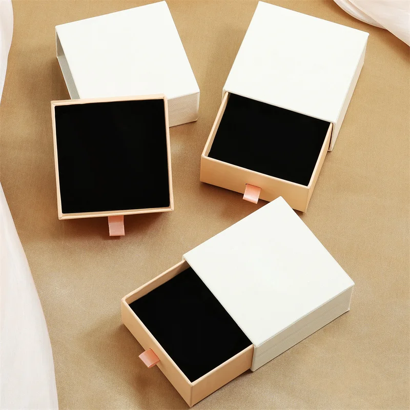 ZAKOL Simple White Drawer Jewelry Box Ring Earrings Bracelet Necklace Packaging Gift Boxs Wholesale