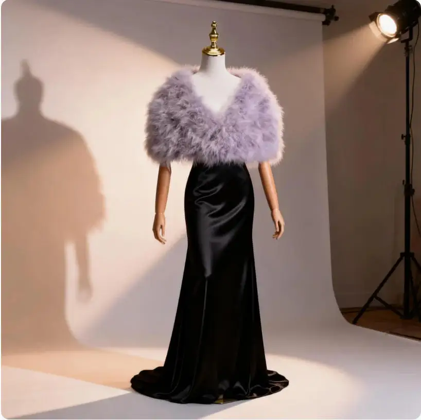 Real Ostrich Feather Fur Shrug Shawl Genuine Marabou Feather Wrpas Cape Bride Wedding Party Accessries