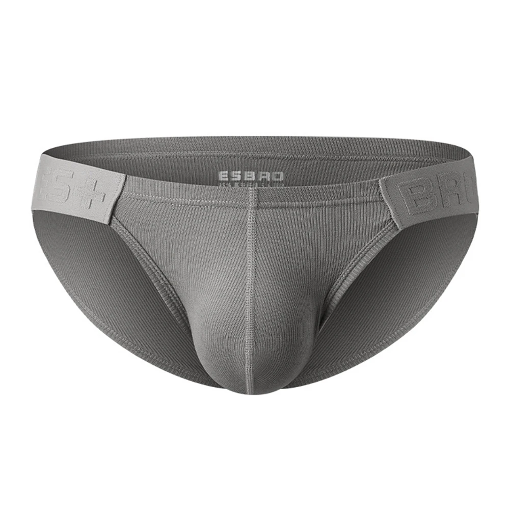 กางเกงในเอวต่ำสีล้วนแบบกระเป๋าของผู้ชายกางเกงขาสั้นแบบชุดชั้นในกางเกงชั้นในนุ่มเซ็กซี่