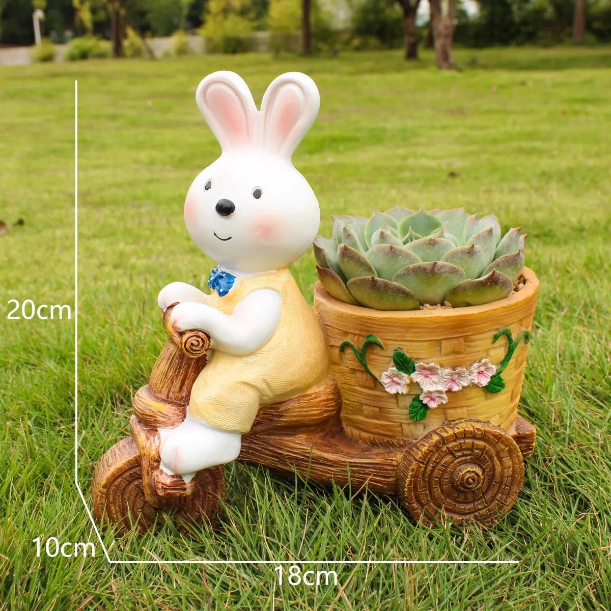 Cute cartoon rabbit succulent planter - perfect for garden & balcony decor