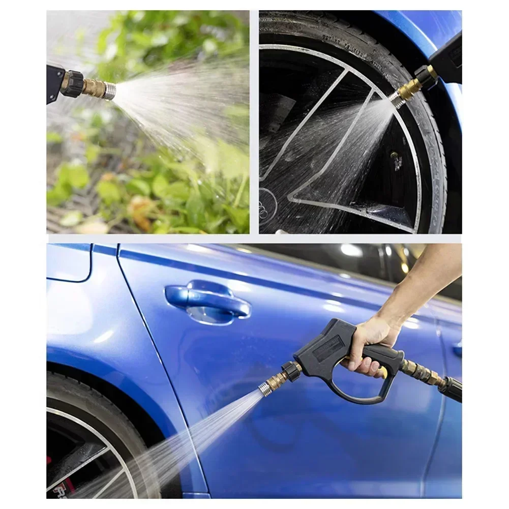 Car and Patio Cleaning Pressure Washer Nozzle with 1/4 Inch Quick Connect and 0 3mm 0 4mm 0 5mm Spray Blades Stainless Steel