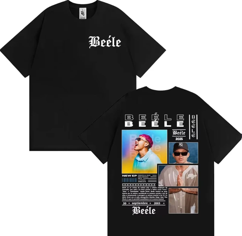 

Rapper BEELE Album Tour 2025 Merch T Shirts Men Women Hip Hop Pop Music Street T-shirt Cotton Oversized T Shirt Streetwear