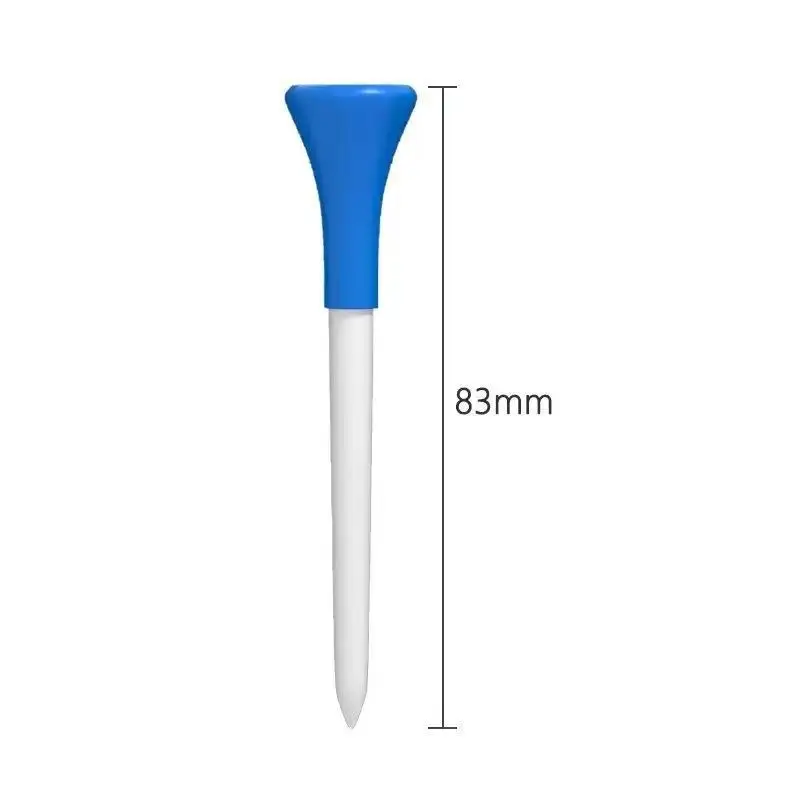 New 10Pcs Plastic Double-layer Golf Tees Multi Color 83mm Durable Rubber Cushion Top Golf Ball Holder Golf Accessories