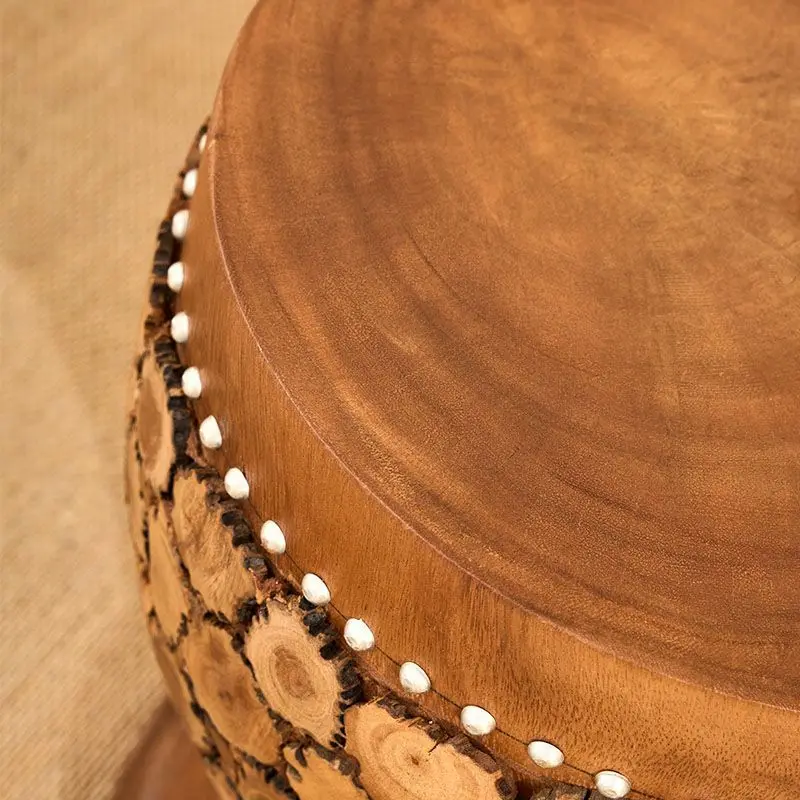 changing stool log homestay coffee table wooden pier art decoration ornament root carving stool weathered edge table