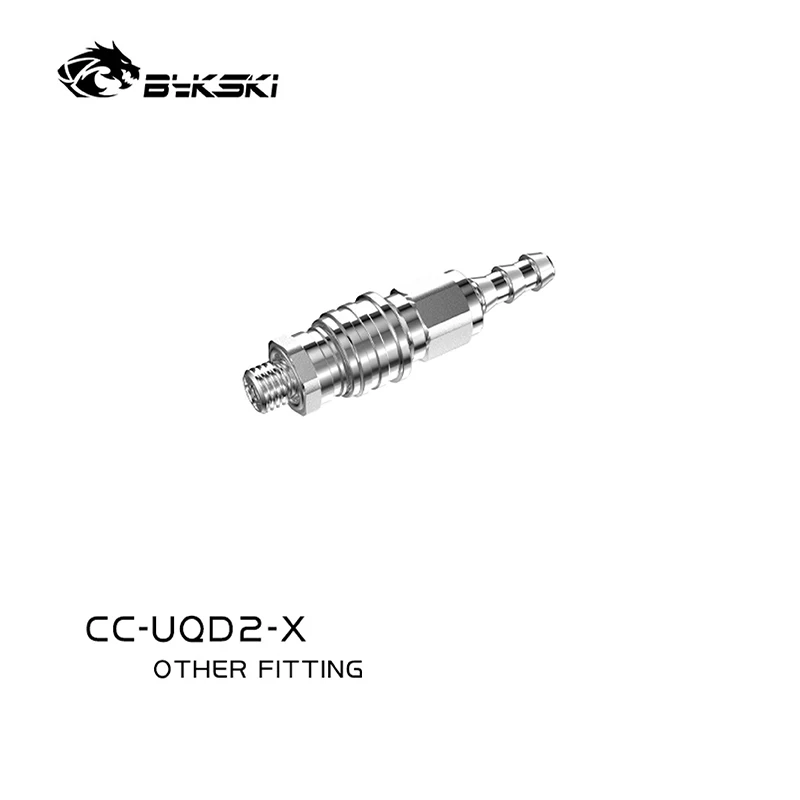 Bykski Fast Cut-off Stainless Steel Water Stop Valve Server Data Center Liquid Cooling Quick Connector , CC-UQD2-X